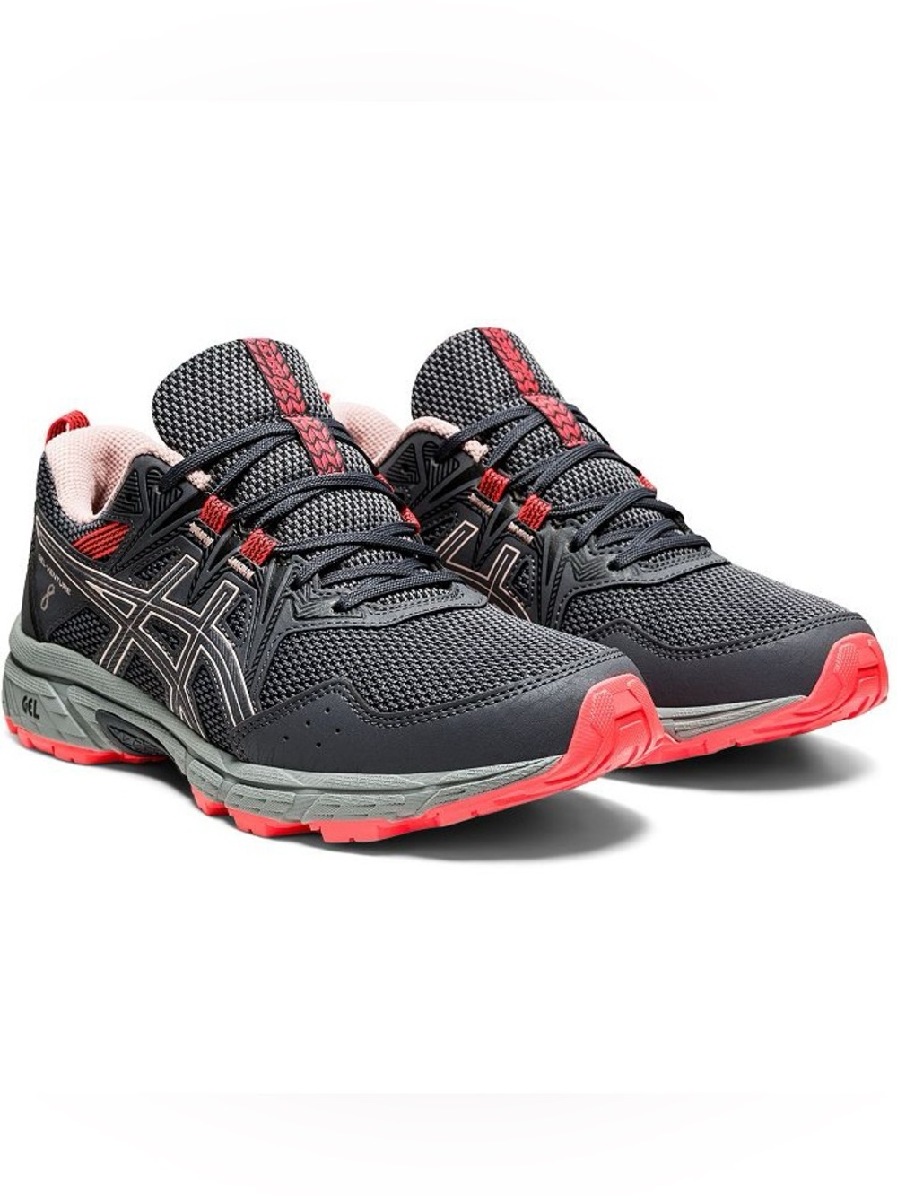 ASICS GEL-Venture 8 Women's Trail Running Shoes Size 8 Gray Minimal Wear